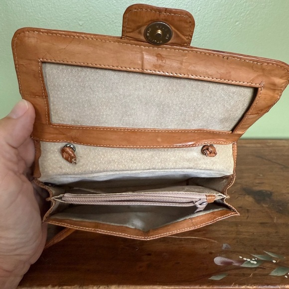 Natural Eel Skin Vintage Small Crossbody Bag From Hawaii GUC Approx 6"x4" Soft - Picture 8 of 8